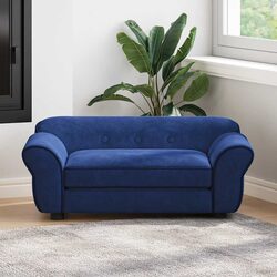Your Pet's New Cozy Spot: Blue Plush Dog Sofa Bed