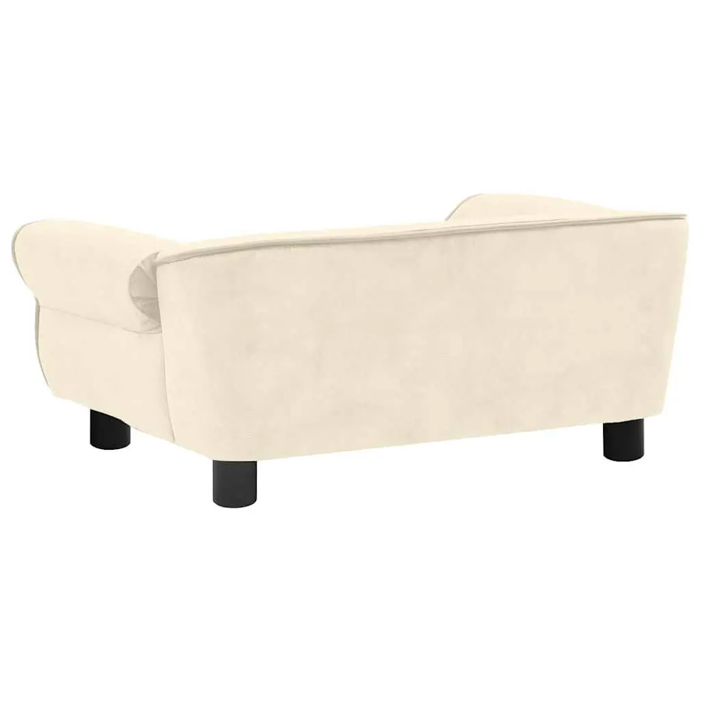 Dog Sofa Plush Cushion Cream Washable Cover Small Animals Cats 72 x 45 x 30 cm