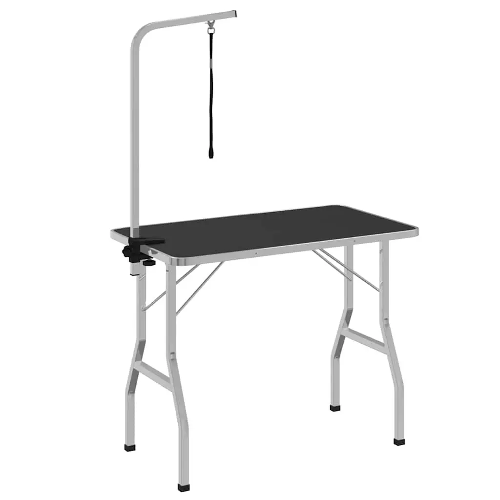 Dog Grooming Table Adjustable Height Stainless Steel Arm Foldable