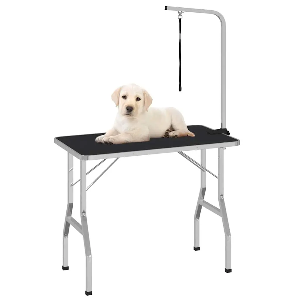 Dog Grooming Table Adjustable Height Stainless Steel Arm Foldable