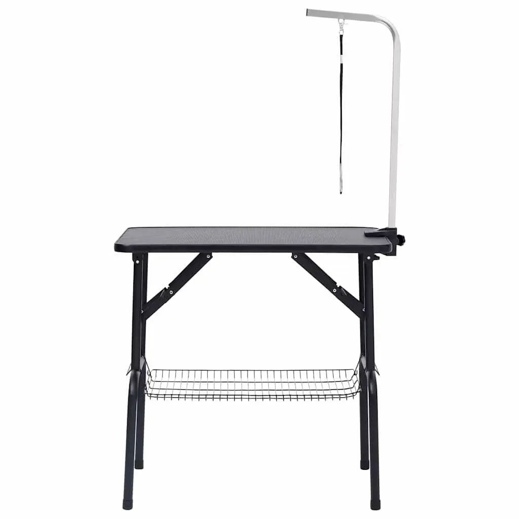Dog Grooming Table Adjustable Height Foldable Non-Slip Tabletop Steel Legs