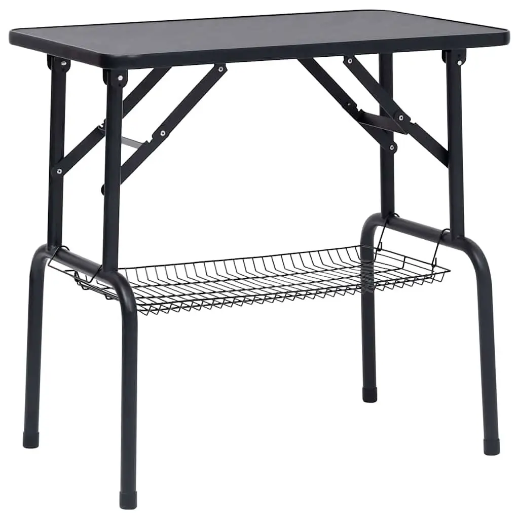 Dog Grooming Table Adjustable Height Foldable Non-Slip Tabletop Steel Legs
