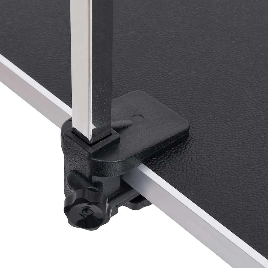 Dog Grooming Table Foldable Adjustable with Stainless Steel Arm Non-Slip Top and Storage Basket