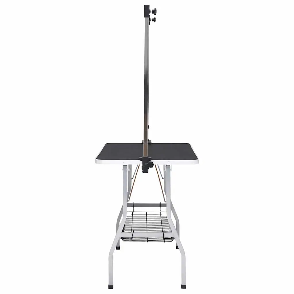 Dog Grooming Table Adjustable Height Foldable with Loops Basket Non-Slip