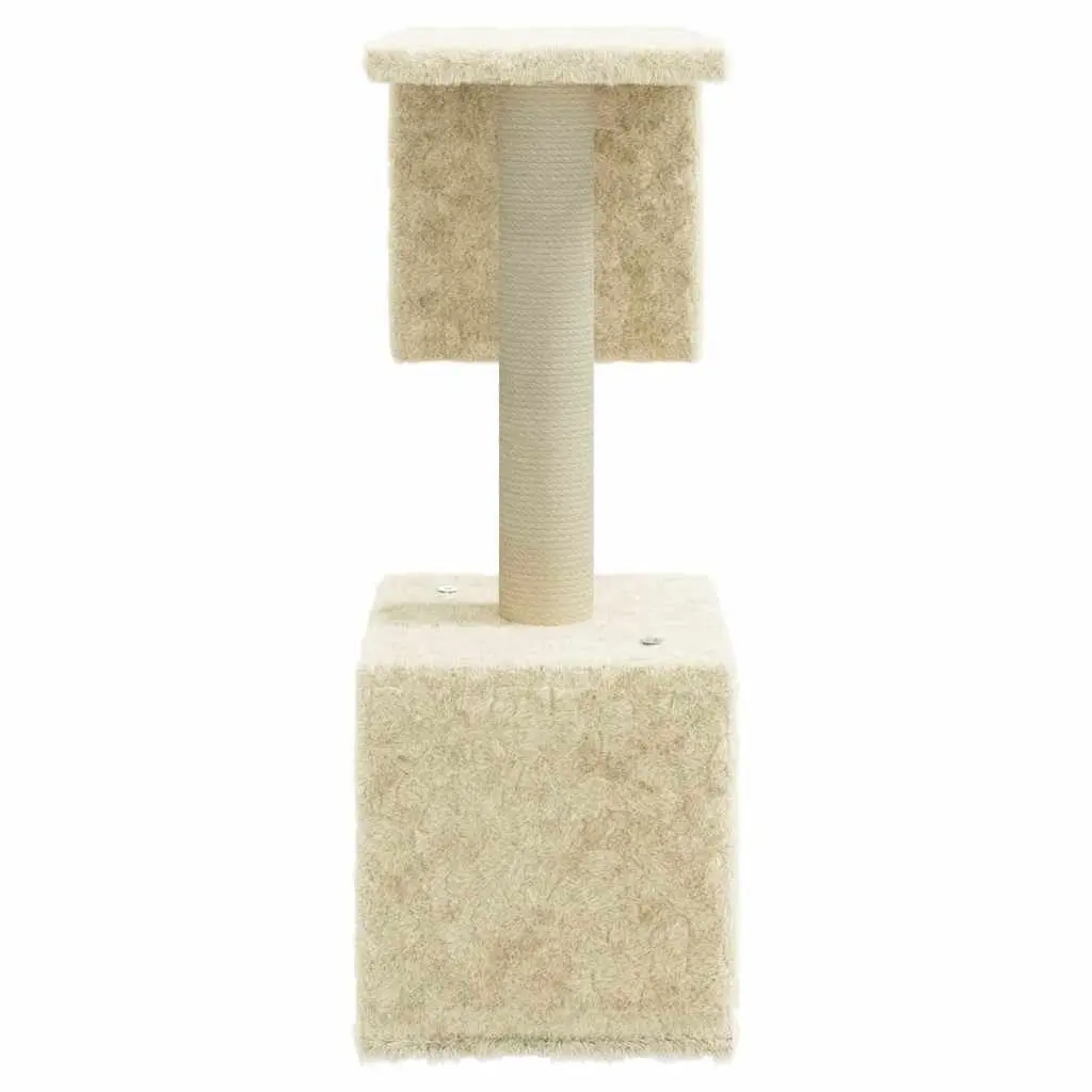 Cat Tree Scratching Posts Cream 60cm Multi-Level Climbing Perch House Platform Rest