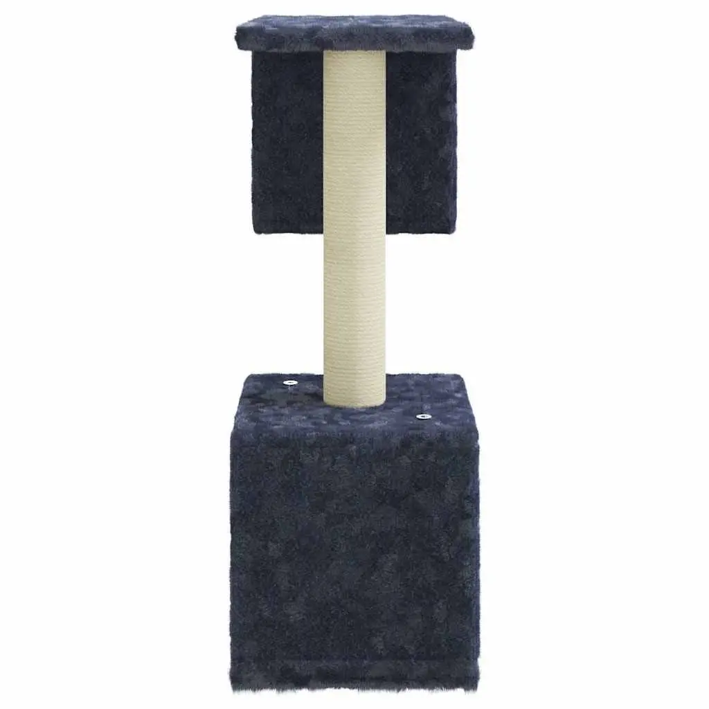Cat Tree Multi-Level Dark Grey 60cm Scratching Post Climbing Perch House Furniture for Cats