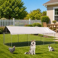 Your Pet’s Safe Haven: Outdoor Dog Kennel with Roof 400x200x150cm