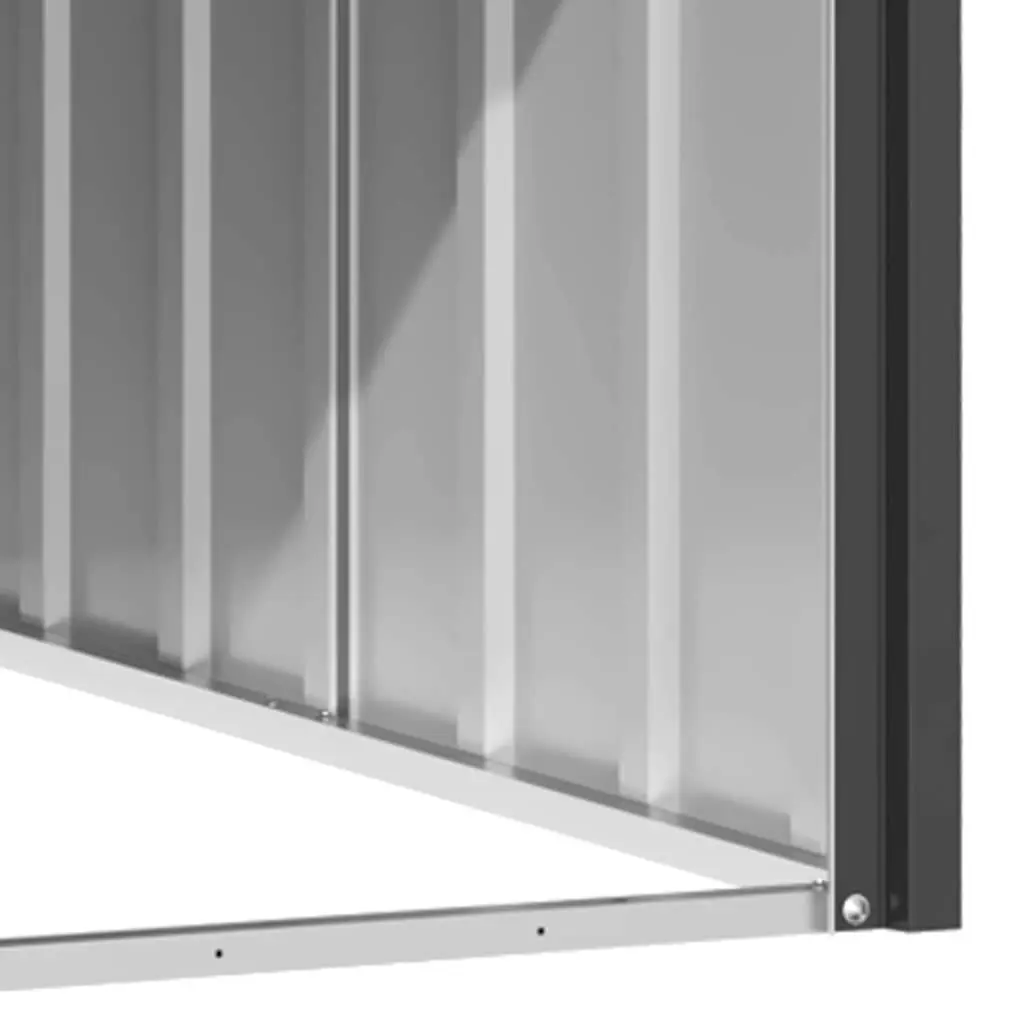 Dog Kennel Galvanised Steel Outdoor Shelter Anthracite 116.5 x 103 x 81.5 cm