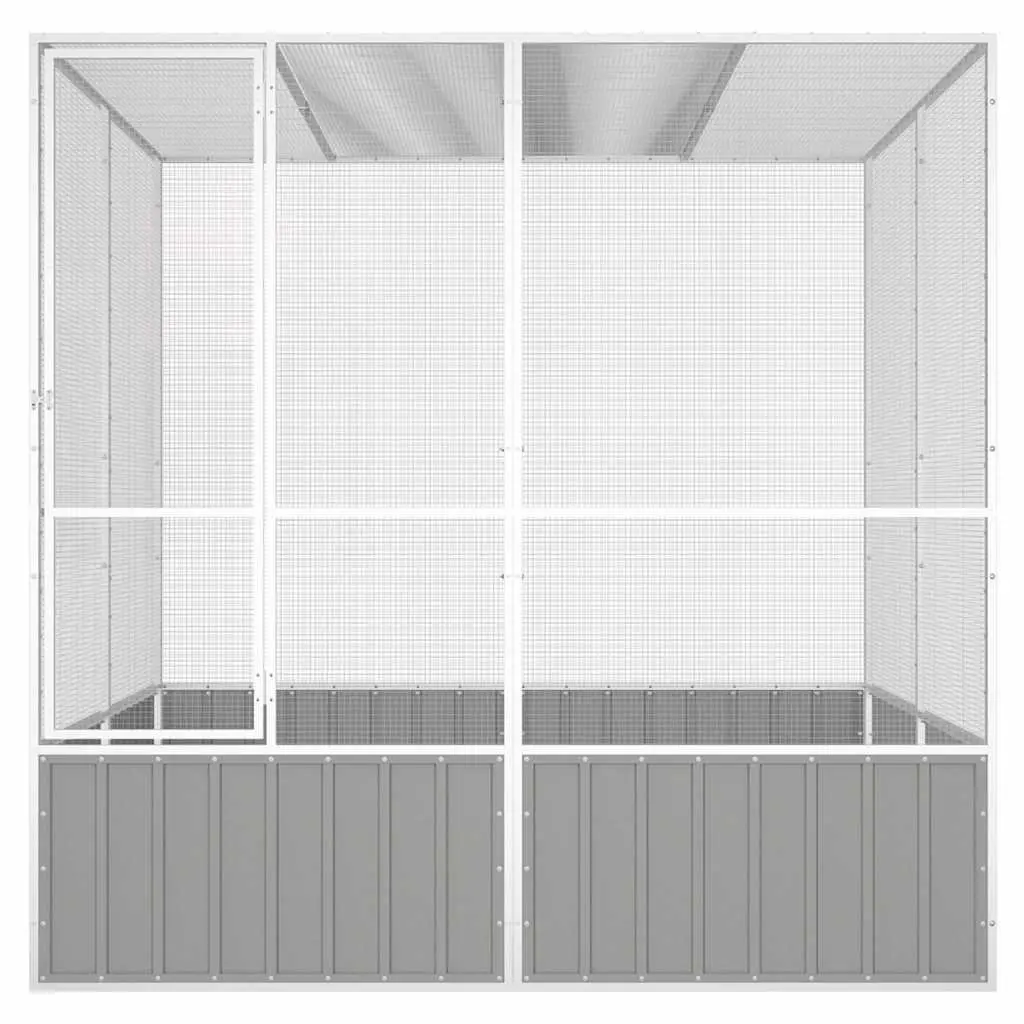 Bird Cage Grey Large Galvanised Steel Frame Outdoor Indoor