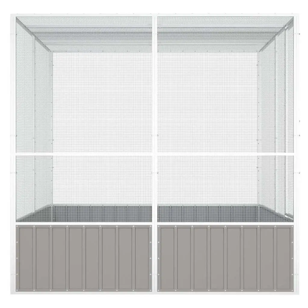 Bird Cage Grey Large Galvanised Steel Frame Outdoor Indoor