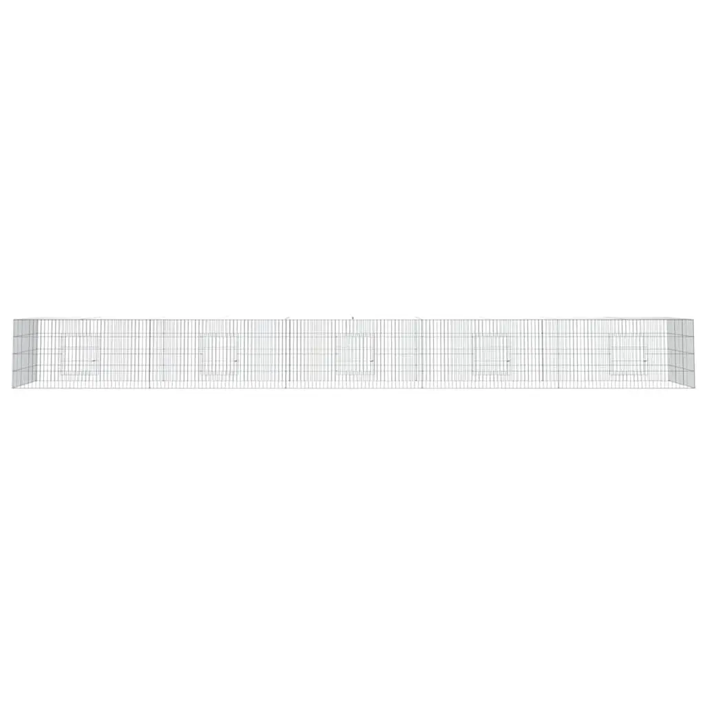 5-Panel Rabbit Cage Galvanised Iron 541x109x54 cm