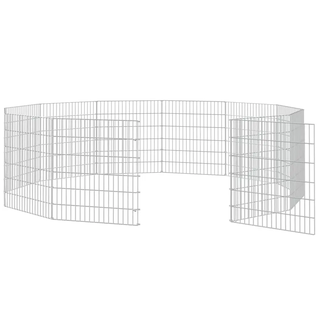 Small Animal Enclosure 12-Panel Pet Pen Rabbit Guinea Pig Run Cage Exercise