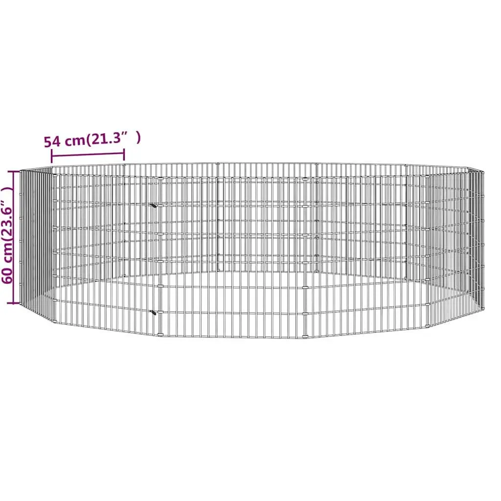 Small Animal Enclosure 12-Panel Pet Pen Rabbit Guinea Pig Run Cage Exercise