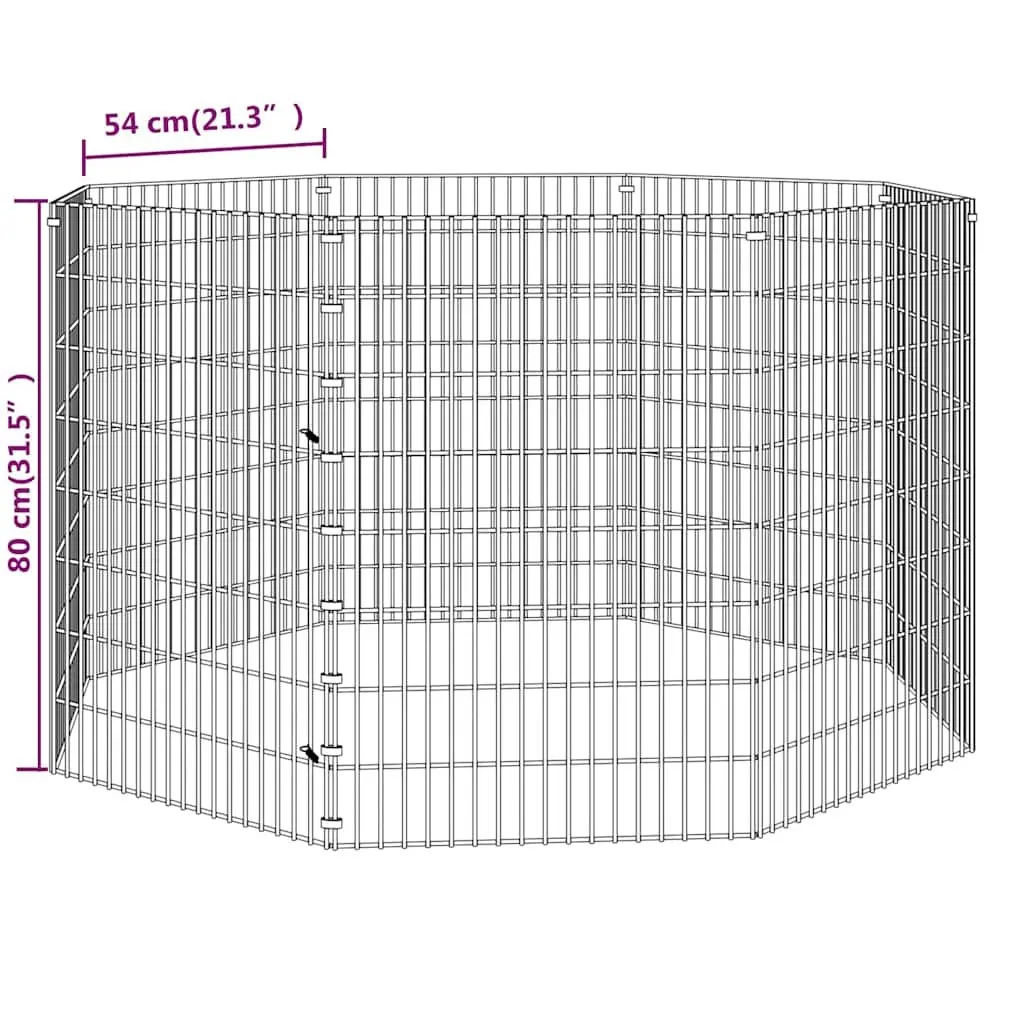 Small Animal Enclosure 8-Panel Pet Pen Playpen Exercise Run Cage Indoor Outdoor