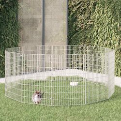 Friendly 12-Panel Small Animal Enclosure in Silver