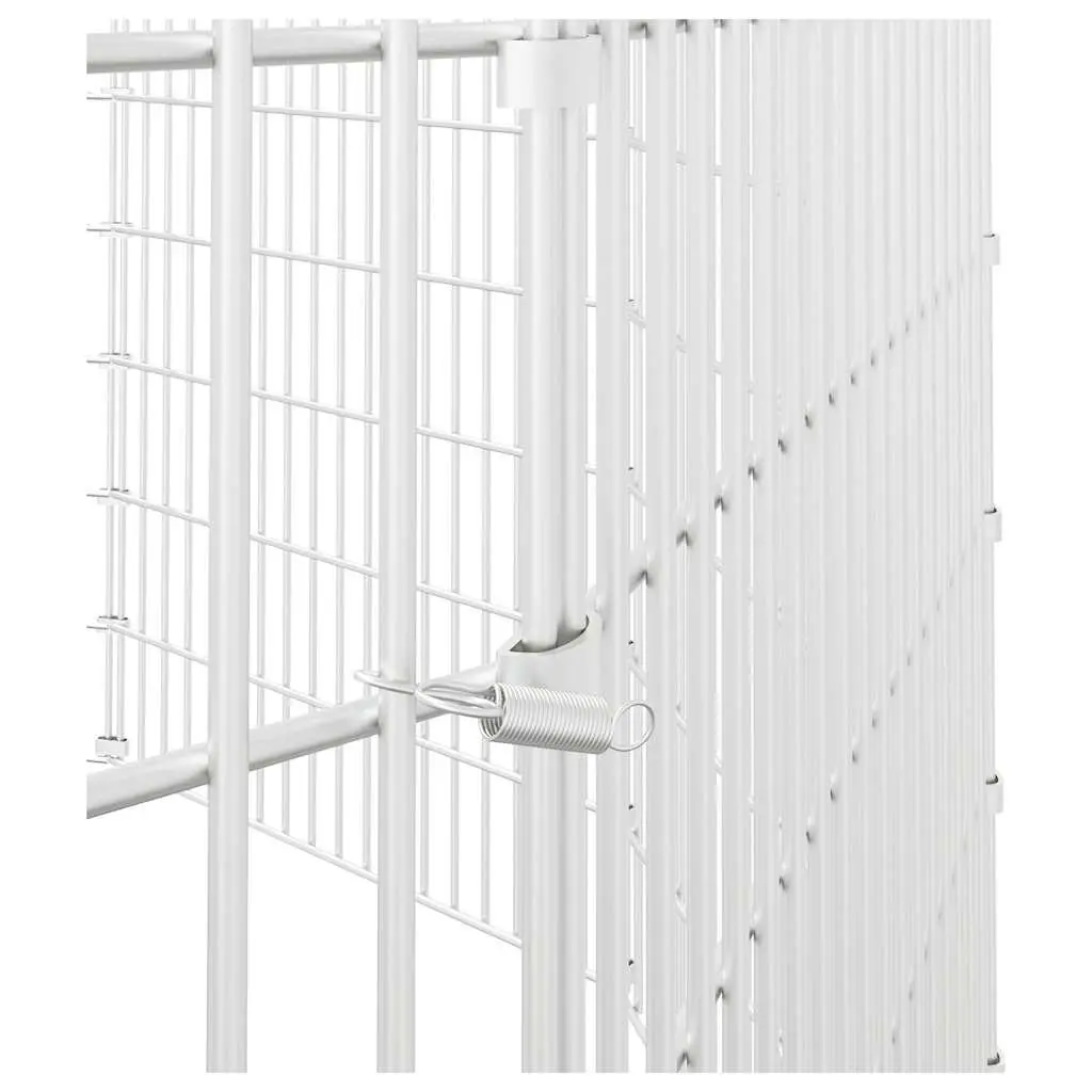 Small Animal Enclosure 12-Panel Galvanised Iron Playpen 54 x 100 cm