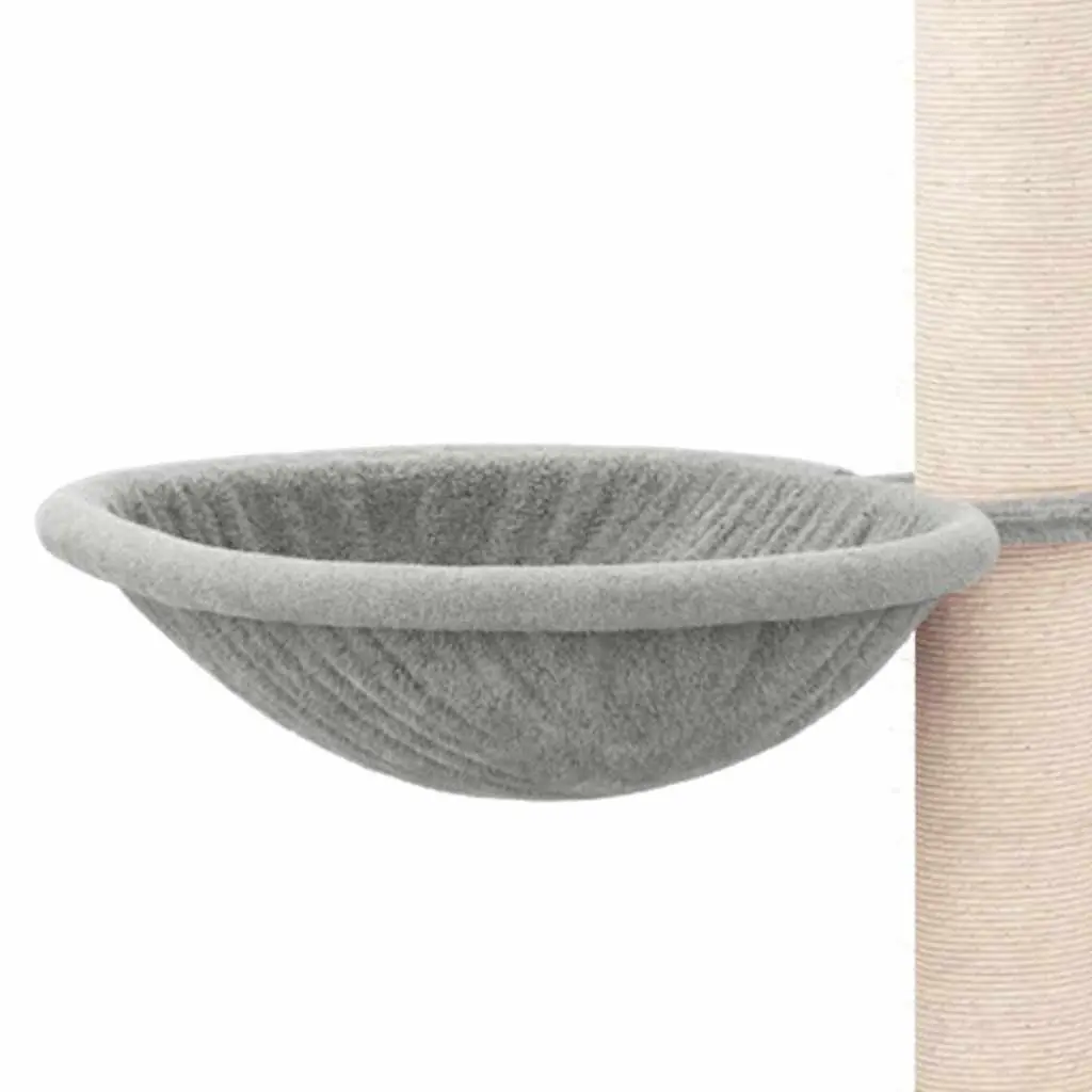 Cat Tree Multi-Level with Sisal Scratching Posts House Hammock Grey 94.5cm