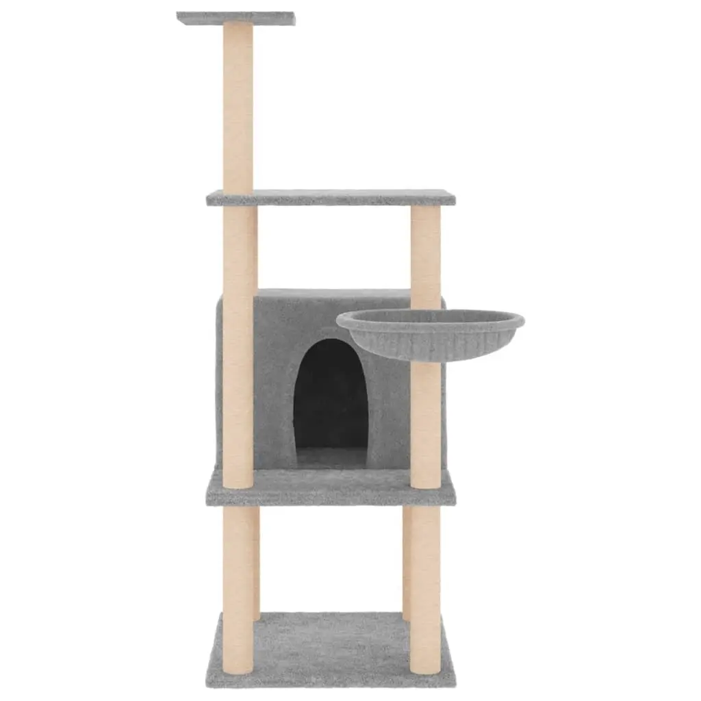 Cat Tree with Sisal Scratching Posts House Basket Platforms Multi-Level