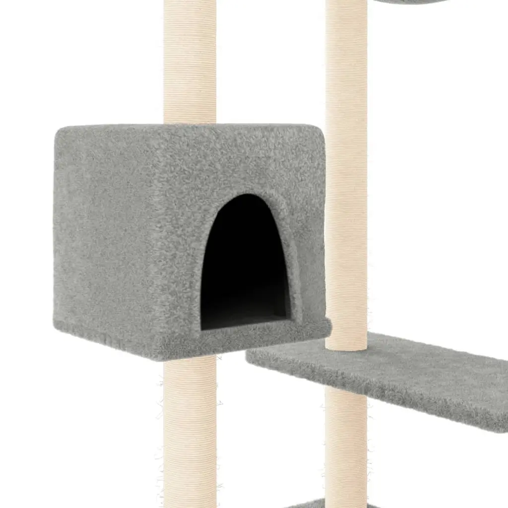Cat Tree Multi-Level Grey 82cm with Scratching Posts Baskets House
