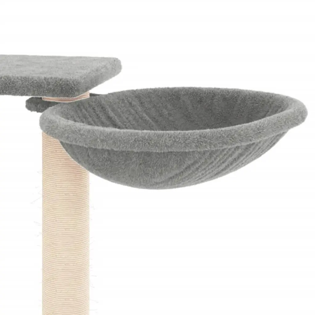 Cat Tree Multi-Level Grey 82cm with Scratching Posts Baskets House