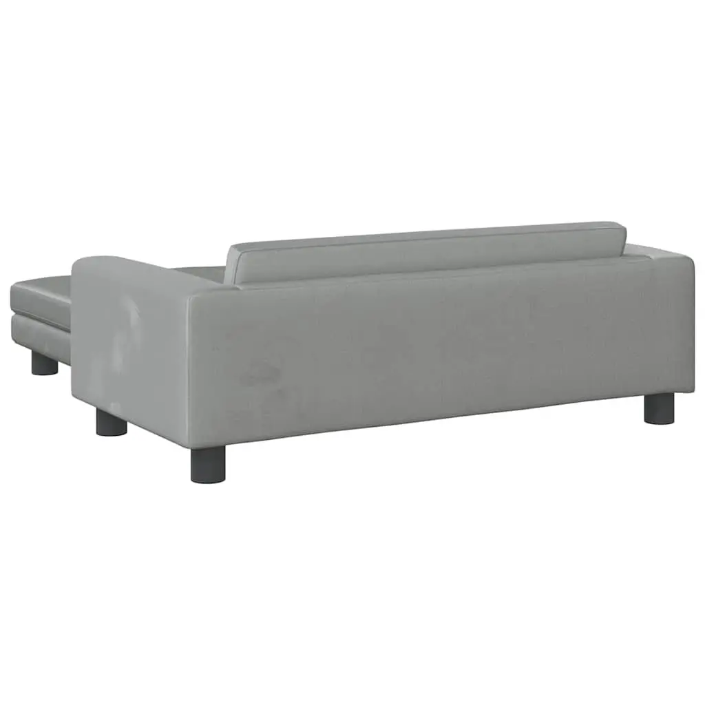 Dog Bed with Extension Light Grey Velvet 100 x 50 x 30 cm