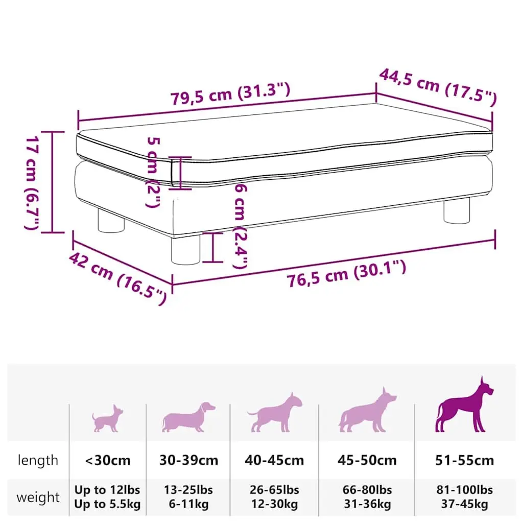 Dog Bed with Extension Light Grey Velvet 100 x 50 x 30 cm