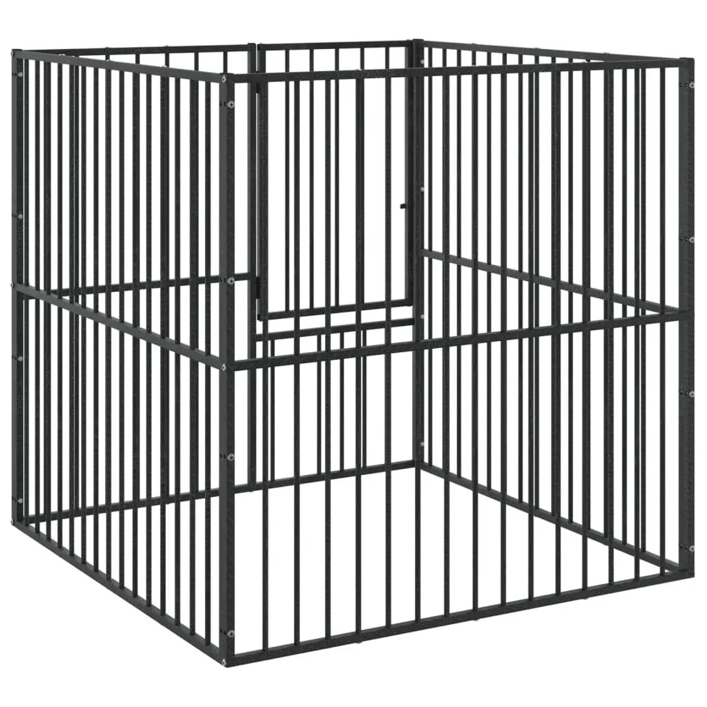 Dog Playpen Heavy-Duty Galvanised Steel 4 Panel Outdoor Pet Enclosure