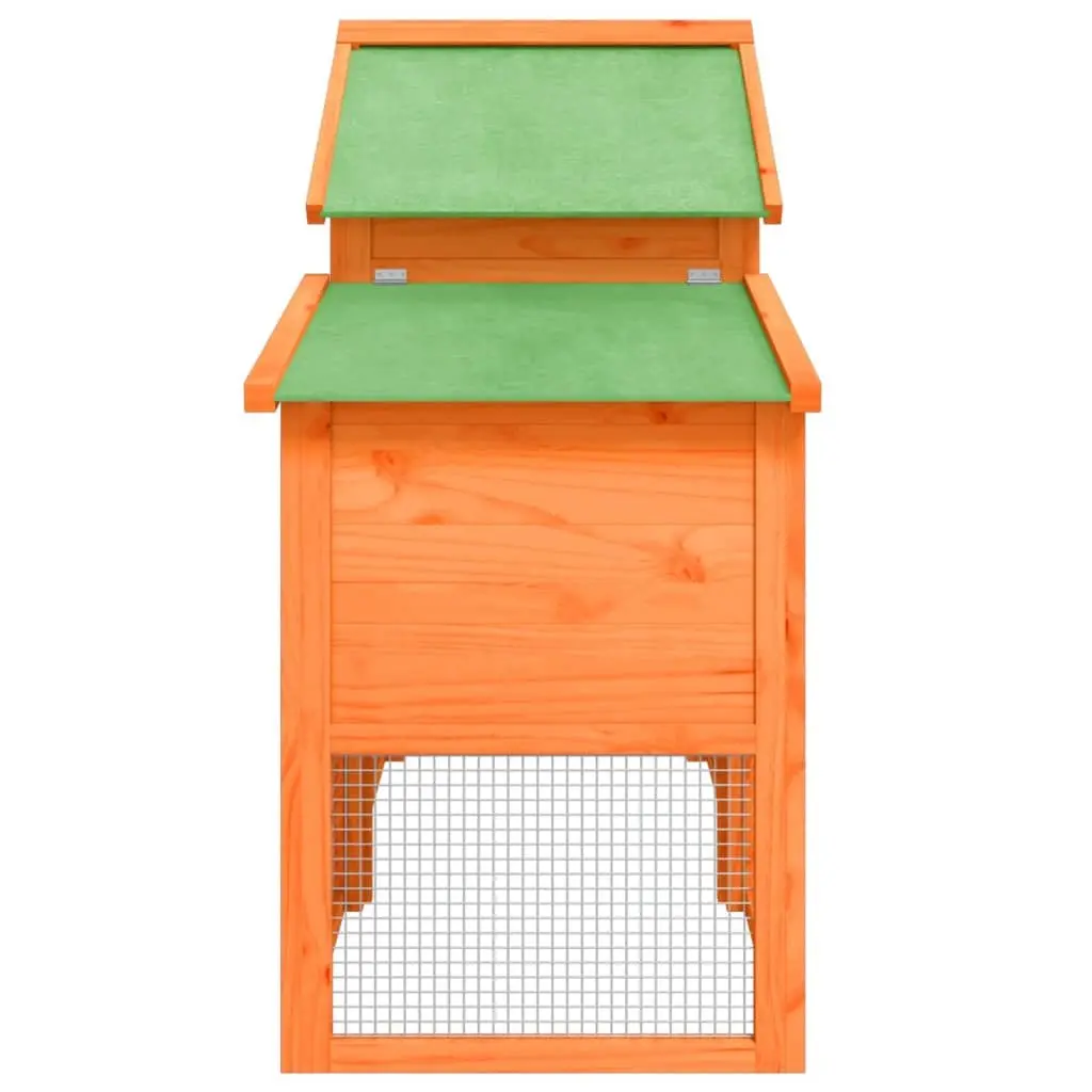 Chicken Coop Solid Pine Wood Brown Large Nesting Box Run Ramp Mesh Enclosure 1865 x 585 x 1130 mm