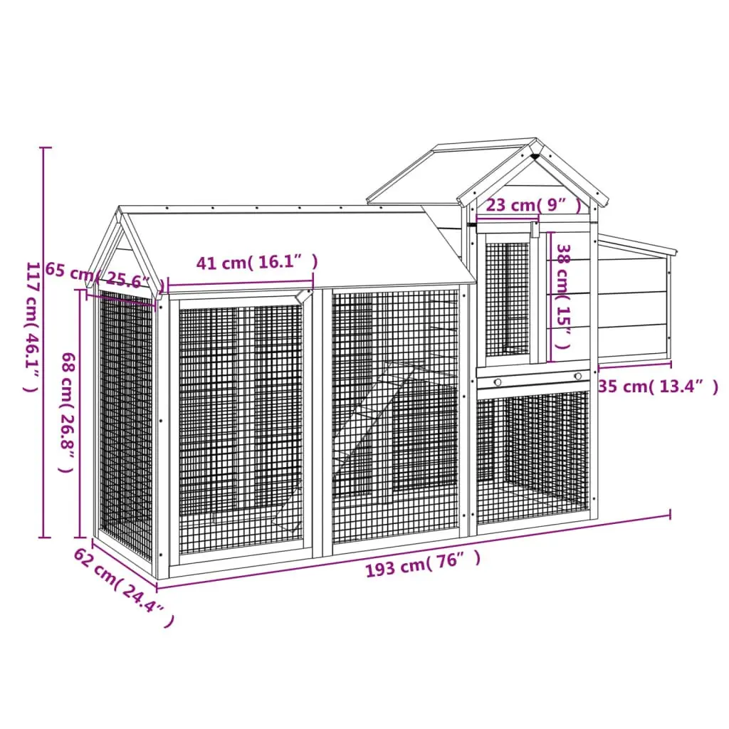 Chicken Coop with Nesting Box and Ramp