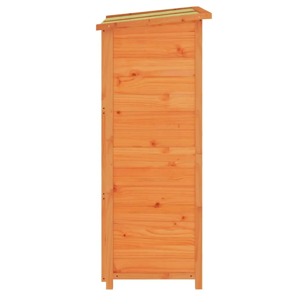 Garden Tool Shed Solid Wood Pine Brown Outdoor Storage Organiser Box 83x57x140cm