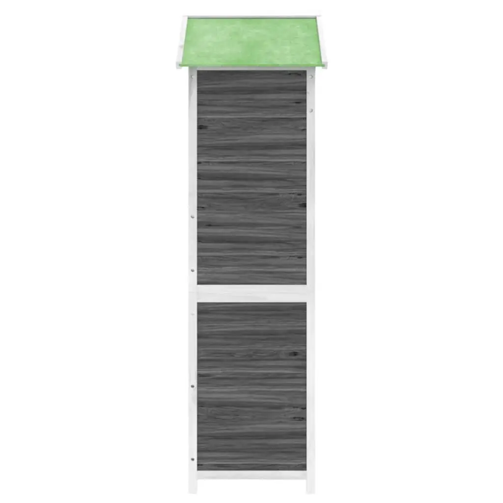 Garden Tool Shed Grey Outdoor Storage Solid Wood Pine Rainproof 120x53.5x170cm