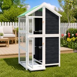 Friendly Large Grey Bird House for Outdoor Living