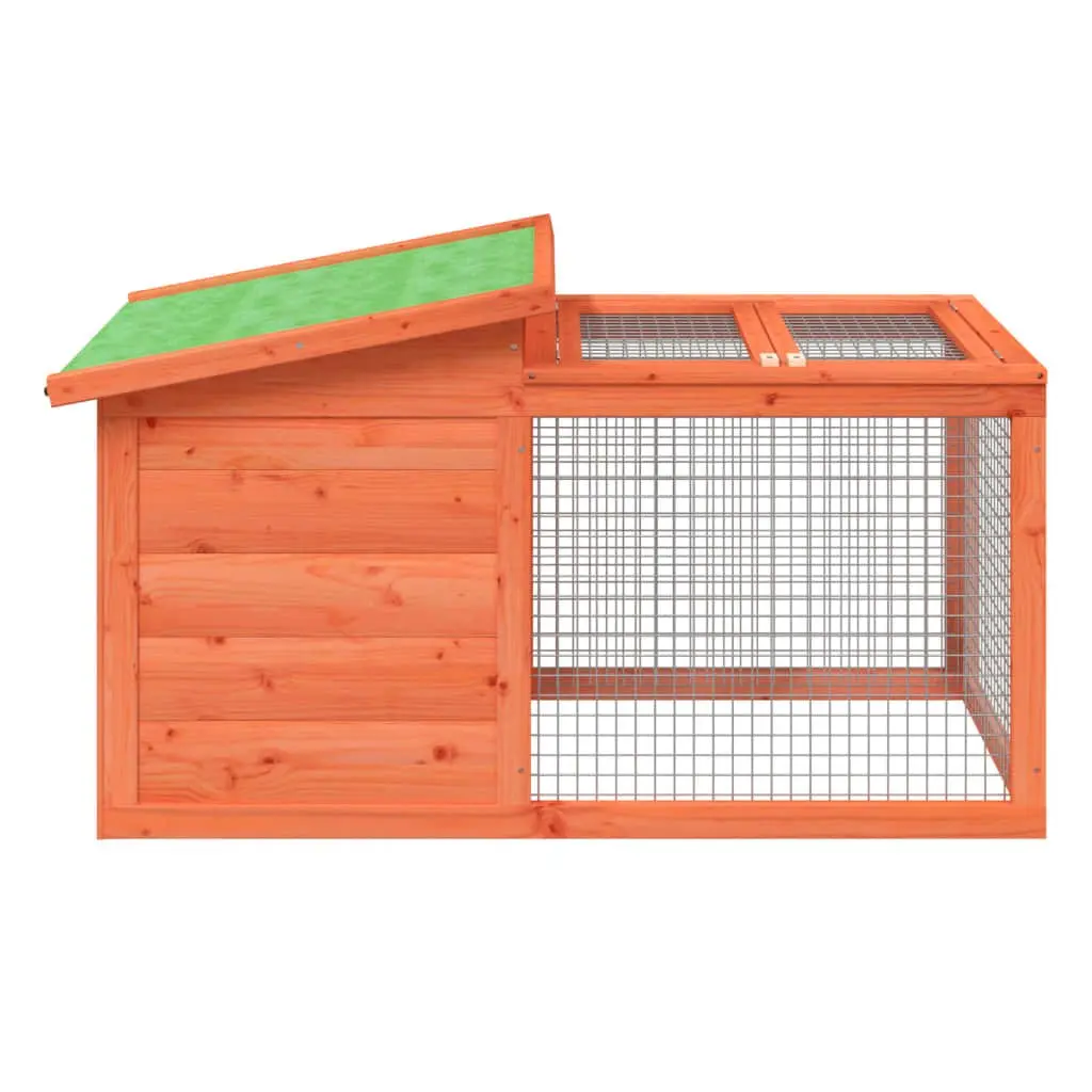 Rabbit Hutch Small Animal Cage Wooden Outdoor Guinea Pig House Run Enclosure