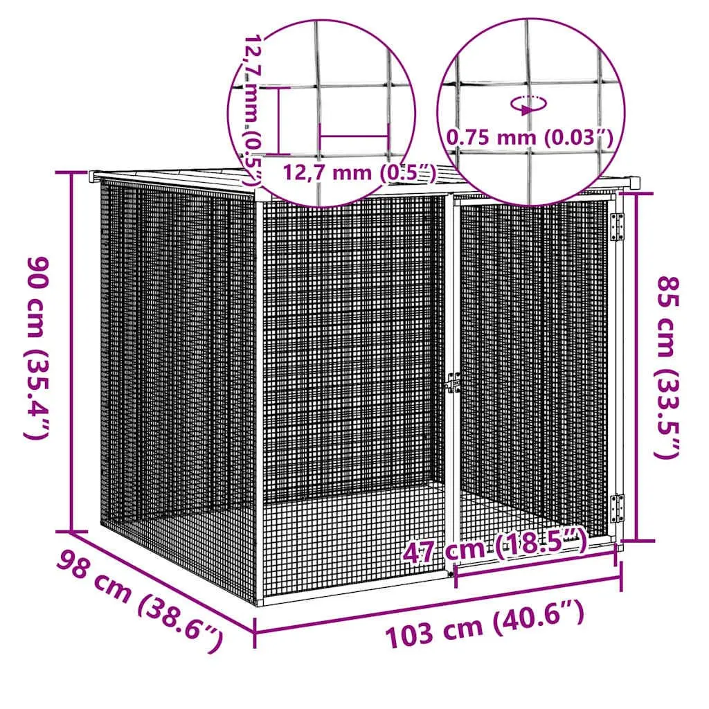 Chicken Cage with Roof for Small Animals