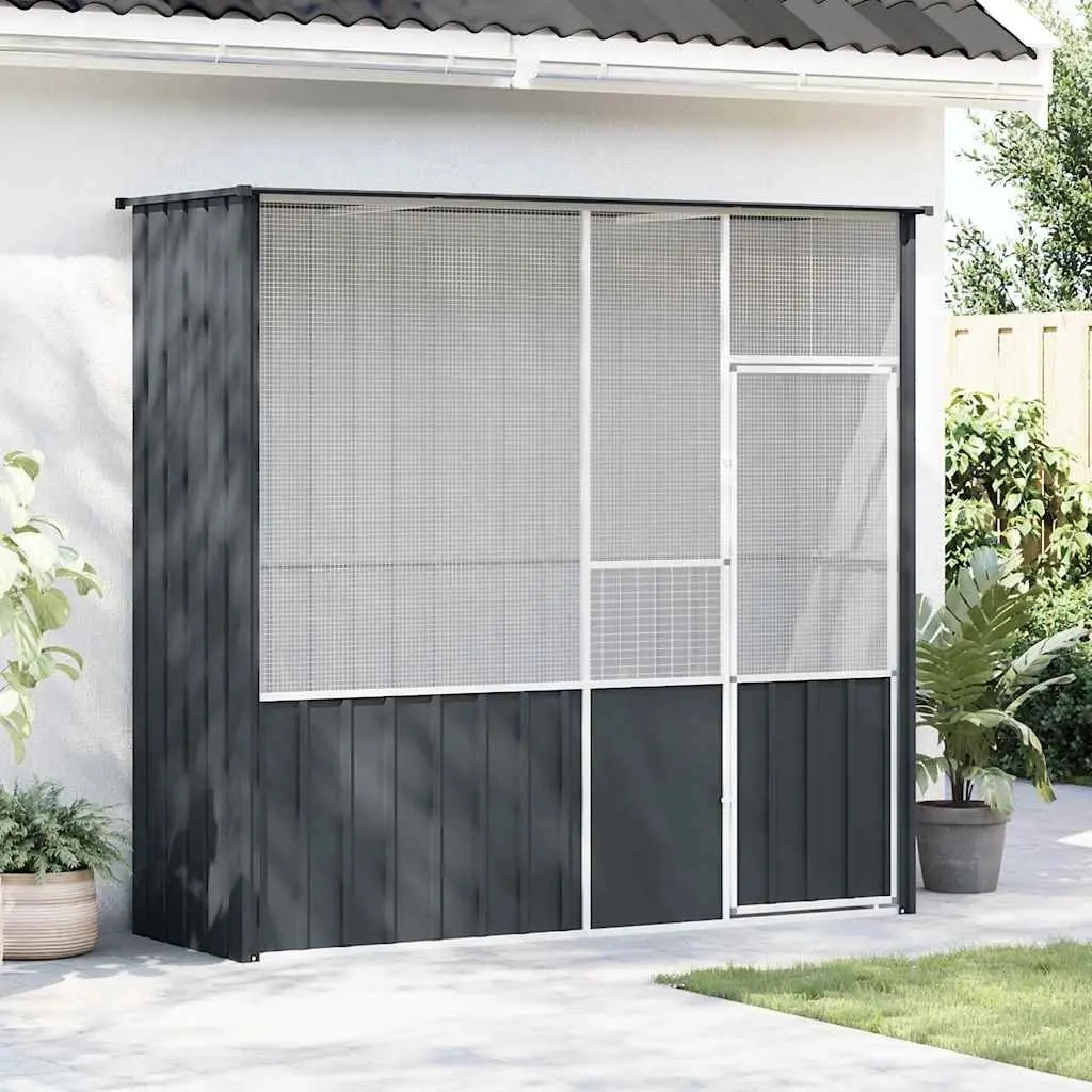 Bird Cage Galvanised Steel Large Anthracite Outdoor Indoor Enclosure