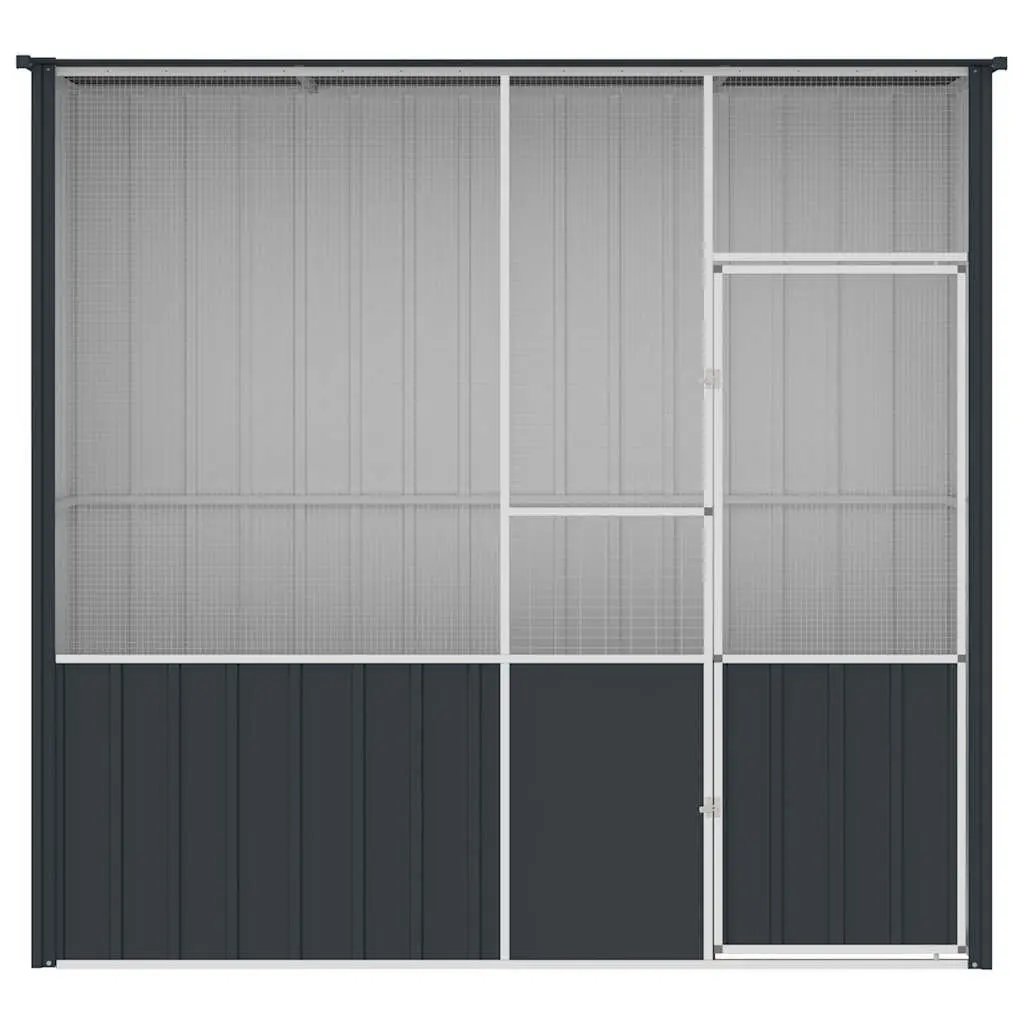 Bird Cage Galvanised Steel Large Anthracite Outdoor Indoor Enclosure