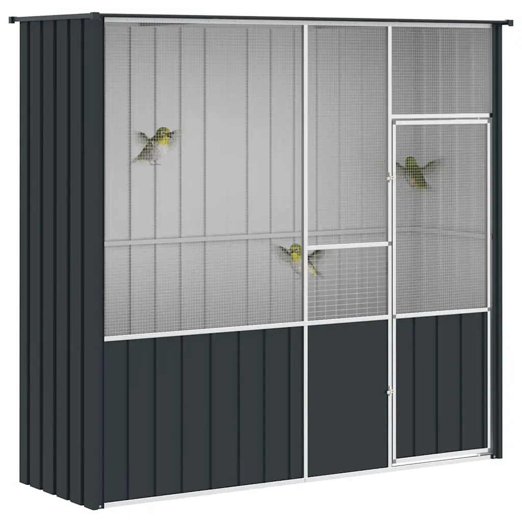 Bird Cage Galvanised Steel Large Anthracite Outdoor Indoor Enclosure