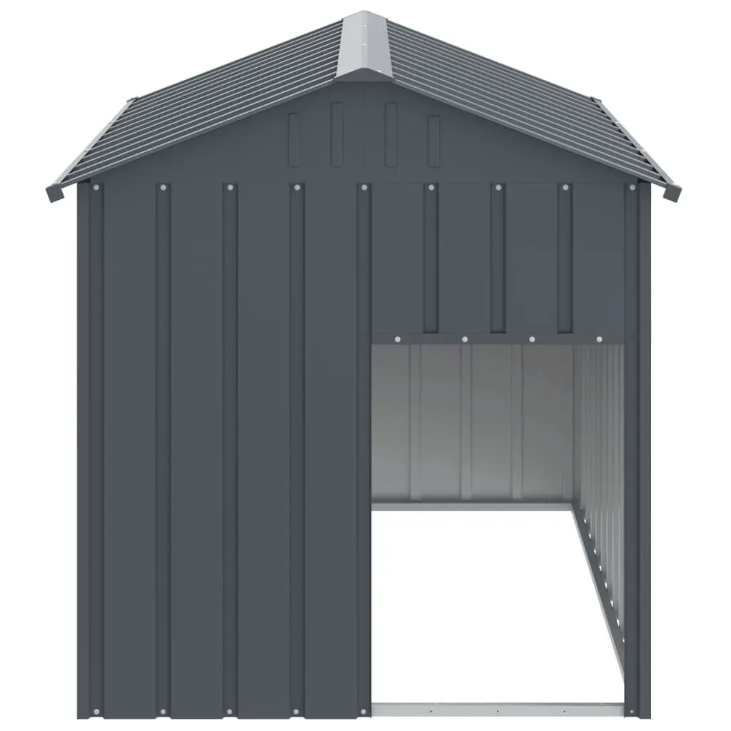 Dog House with Roof Galvanised Steel Anthracite 117 x 153 x 123 cm