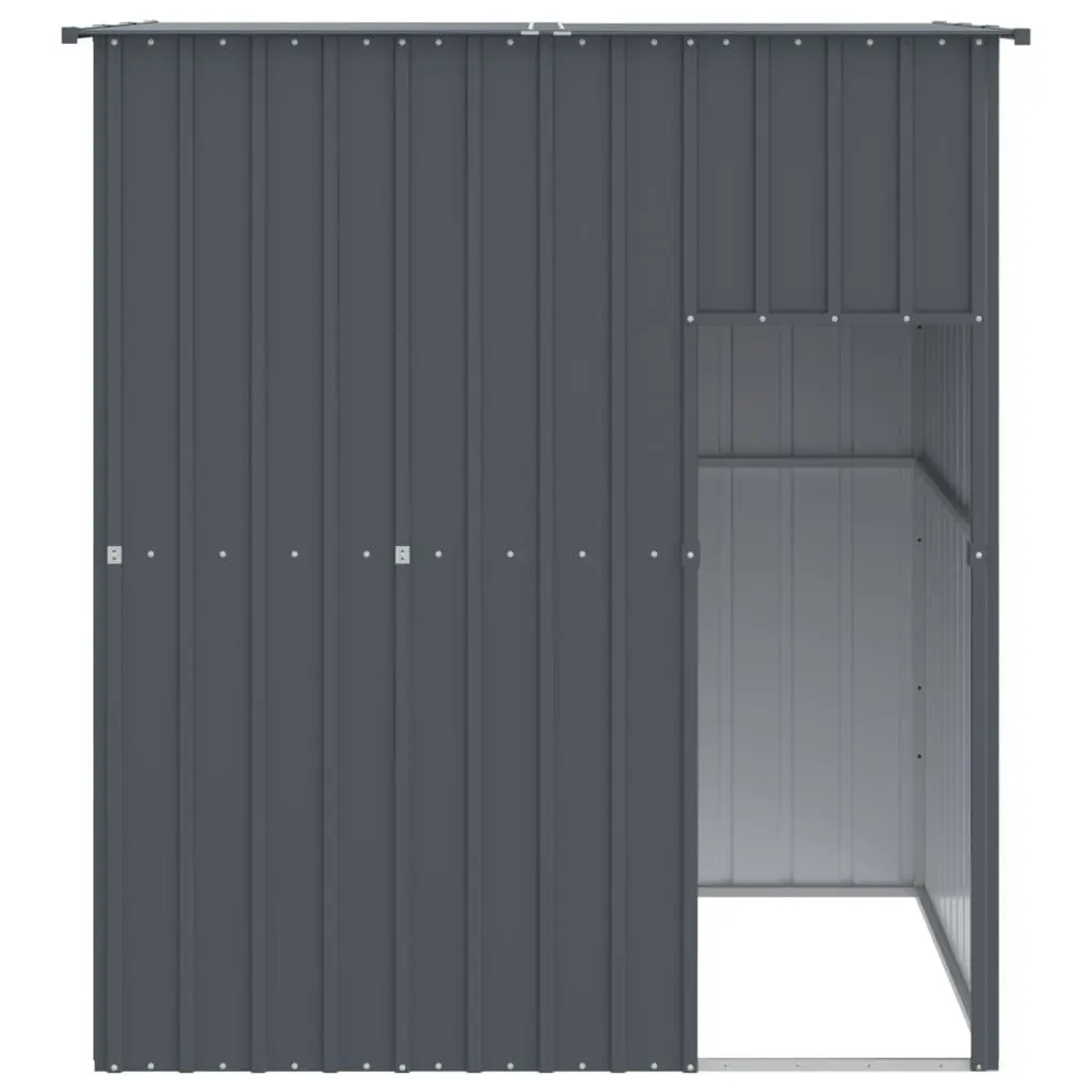 Dog House with Roof Galvanised Steel Anthracite 165 x 153 x 181 cm