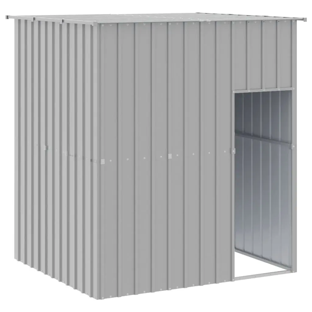 Dog House with Roof Pet Kennel Outdoor Shelter Grey Heavy Duty Durable Cage