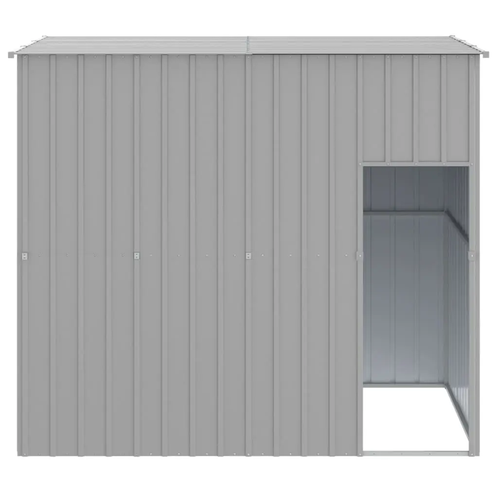 Dog House Outdoor Kennel Shelter with Roof Grey Large