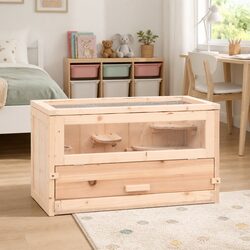Friendly Hamster Cage 60x30x35 cm with Essential Accessories