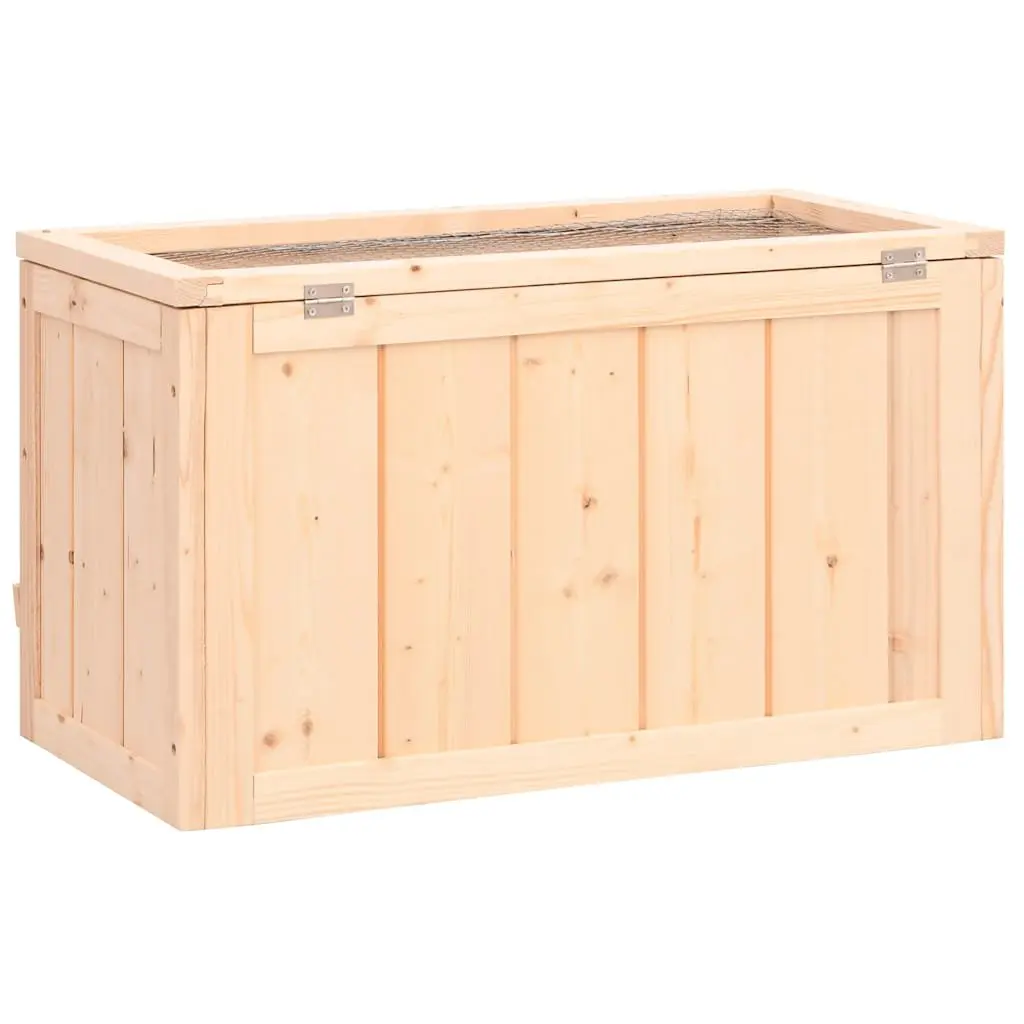Hamster Cage Solid Fir Wood 60x30x35 cm Small Animal House with Accessories