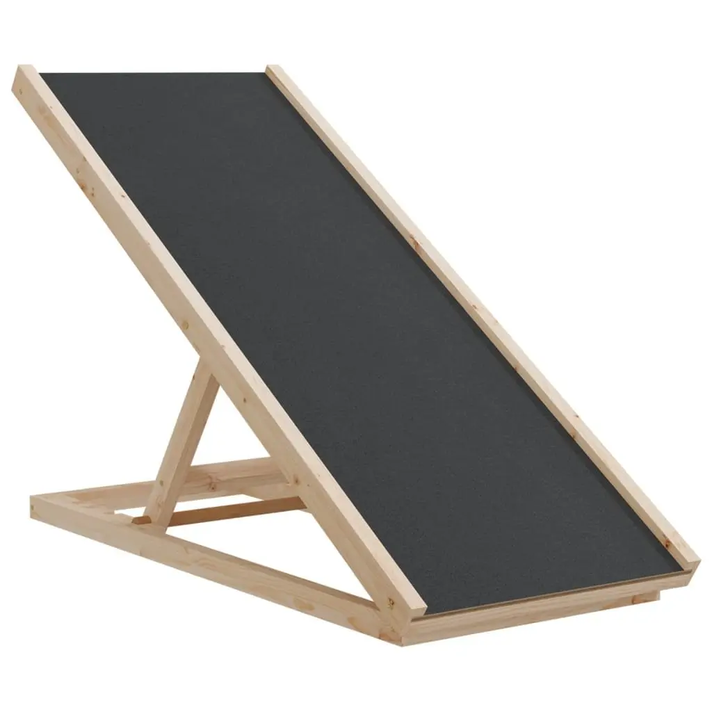 Dog Ramp Foldable Adjustable Height 100x40cm Grey Portable Access Ramp
