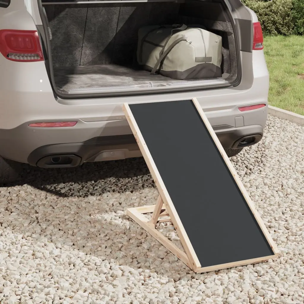 Dog Ramp Foldable Adjustable Height 100x40cm Grey Portable Access Ramp