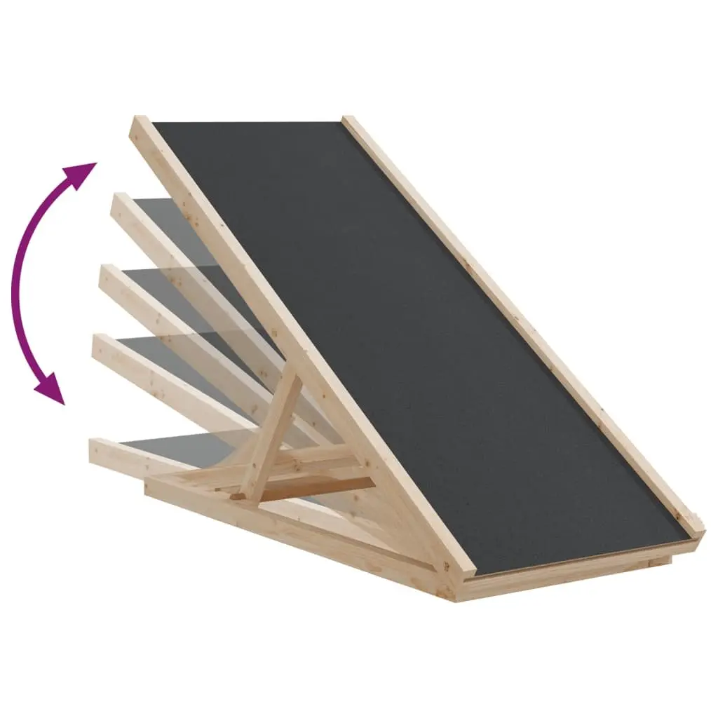 Dog Ramp Foldable Adjustable Height 100x40cm Grey Portable Access Ramp