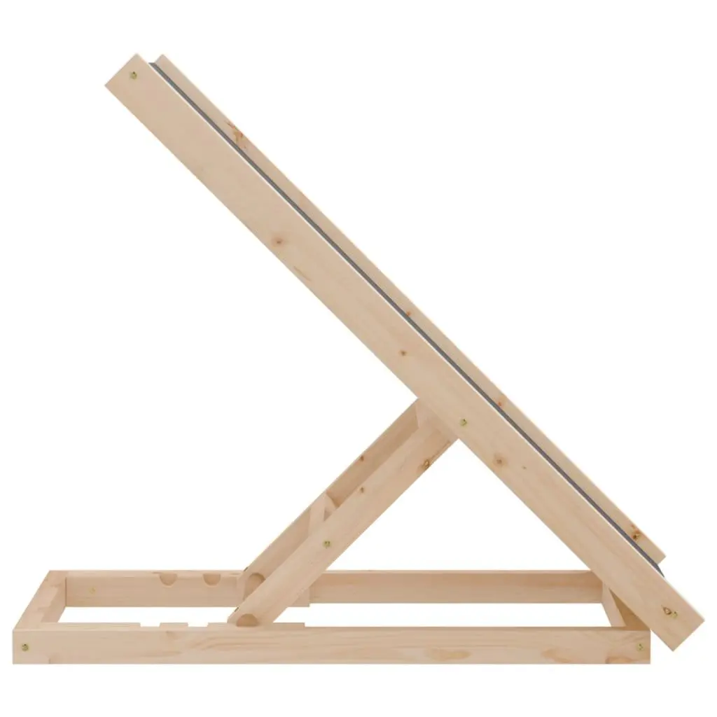 Pet Ramp Foldable Adjustable Height Portable Solid Wood Fir Grey