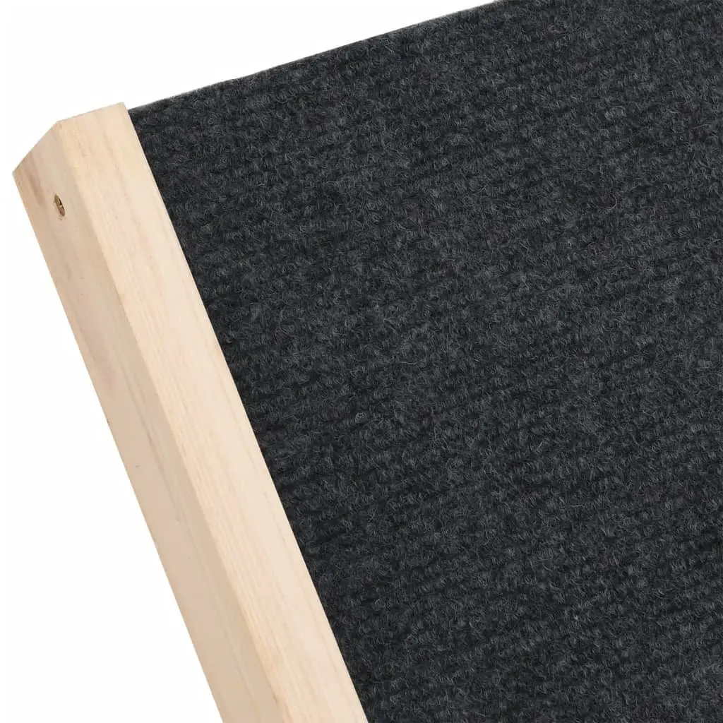 Pet Ramp Foldable Adjustable Height Portable Solid Wood Fir Grey