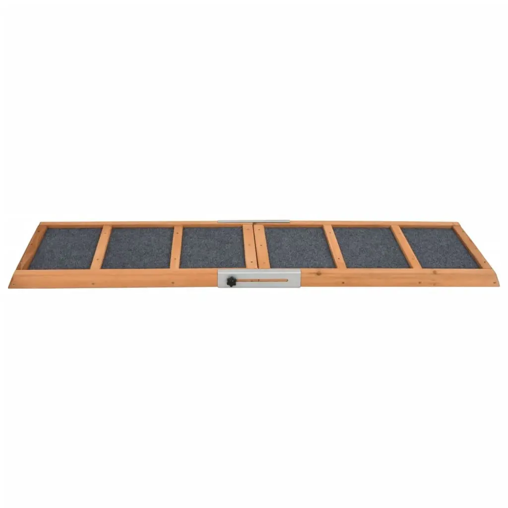Dog Ramp Foldable Portable 120cm Access Bed Couch Car Grey Wood