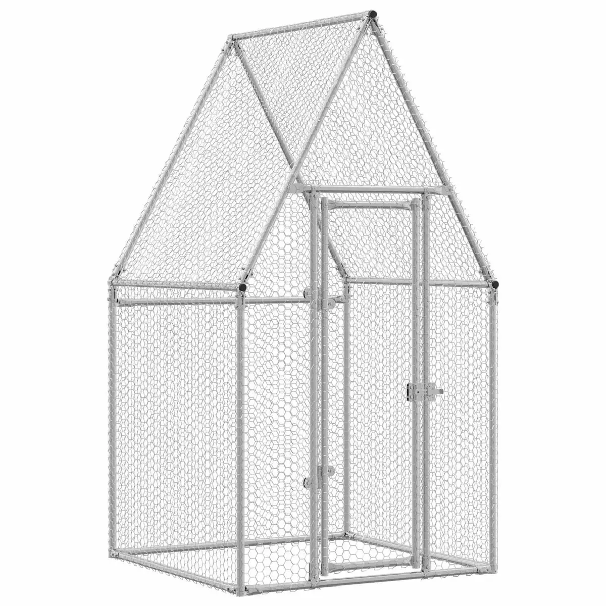 Chicken Cage Galvanised Steel Walk In Hen Run 100x100x190 cm
